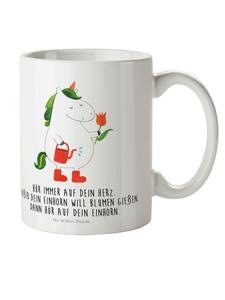 Детская кружка Садовник-единорог с надписью белого цвета Mr. & Mrs. Panda