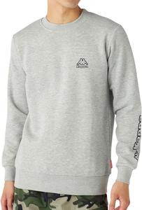 Мужская толстовка Kappa 245366, логотип One-Point, флисовая подкладка, серый