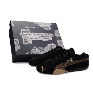 PUMA Speedcat Leopard устойчивые к истиранию низкие кроссовки для скейтбординга женские black brown