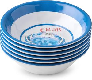 Набор Beach House All-Purpose Melamine Bowls из 6 штук, 650 мл, прочные, небьющиеся, легкие и безопасные для посудомоечной машины Certified International, мультиколор