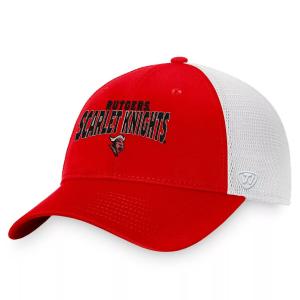 Мужская кепка Top of the World Scarlet/White Rutgers Scarlet Knights Breakout Trucker Snapback