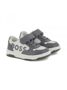 BOSS Kidswear кроссовки с логотипом, серый
