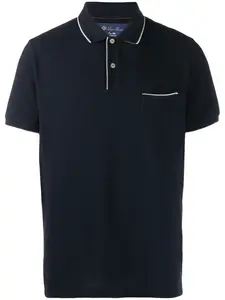 Рубашка-поло с короткими рукавами Loro Piana, синий