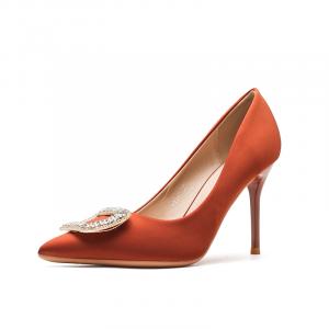 YAFEI XUANYU Оранжевые женские туфли на тонком каблуке 9 см, цвет Orange
