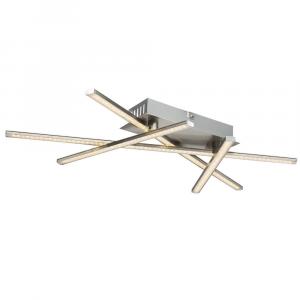 Globo Lighting Светодиодный потолочный светильник JORNE, матовый никелированный серебристый