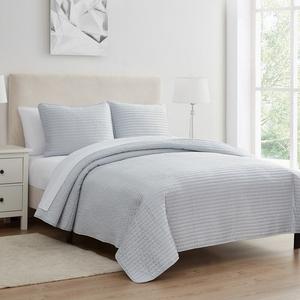 VCNY Home Serenity Комплект одеял из 3 предметов с текстурированной полоской, серый