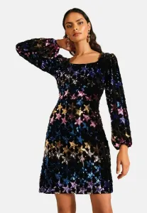 Мини-Коктейльное платье/вечернее платье прямого кроя Love & Roses, Multi Star