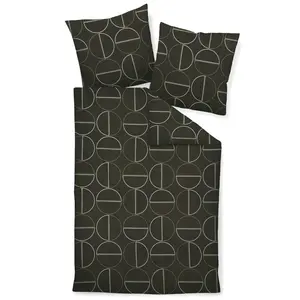 Комплект постельного белья Janine Design Mako-Satin JD 87087, цвет шоколадно-коричневый atlantic-07, размер 200x200+2x80x80 см Original Janine