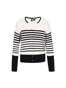 DreiMaster Женский кардиган кремового цвета с черными вставками