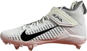 Футбольные бутсы Nike Alpha Menace Pro 2 D мужские, черно-белые, 7 месяцев США, White/Black-Wolf Grey Pro D 2