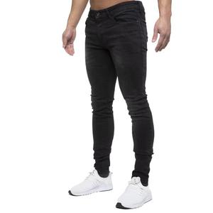 Мужские дизайнерские узкие эластичные джинсы скинни Eto, черный