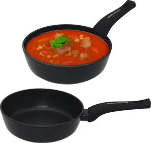 Сковорода с антипригарным покрытием, подходит для газовых и индукционных плит, 28 см, алюминий Silesia Emalia