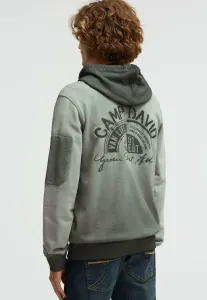 Толстовка на молнии mit rückenartwork, окрашенная маслом Camp David, Dusty Green