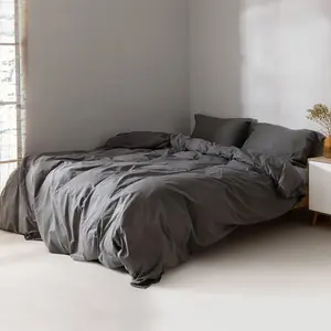 Пододеяльник базовый, темно-серый, 200 х 220 см, 100% хлопок, сделано в Европе HAPPY FRIDAY S.L.