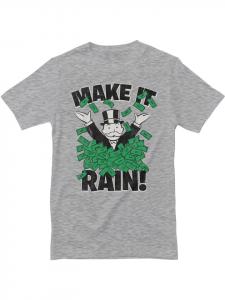 Футболка Monopoly Make It Rain T-Shirt серого цвета Monopoly