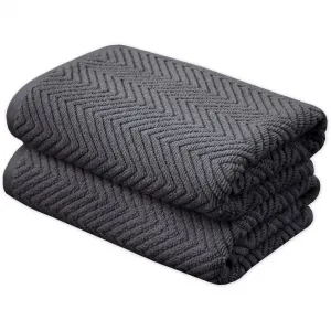Вафельные банные полотенца Ocean Bio производства Австрии, с завязкой, скрученный объемный хлопковый шнур Framsohn Frottier, Antracite-grau-dunkelgrau