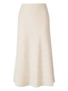 Гипнотическая миди-юбка с бисером Zimmermann, бежевый