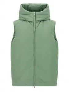 Пуховый жилет с капюшоном 160 JIL SANDER, зеленый