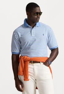 Поло Polo Ralph Lauren Big & Tall STRIPED MESH POLO SHIRT, Bristol Blue/White/Blue