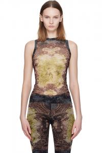 Jean Paul Gaultier Черно-Желтая майка «Медайон»