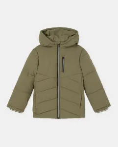 Гладкий пуховик с толстым детским декоративным стеганым узором Kids El Corte Inglés, зеленый