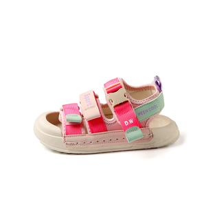 Детские сандалии с низким верхом, противоскользящие, с амортизацией и защитой от ударов D&W, розовый