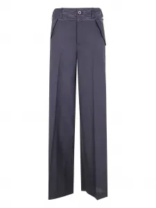 Брюки с поясом и вставками SACAI, черный