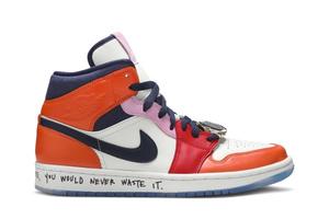 Кроссовки Air Jordan Melody Ehsani x Wmns Air Jordan 1 Mid, разноцветный