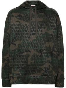 Valentino Garavani худи с узором Toile Iconographe и камуфляжным принтом, зеленый