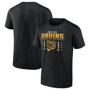 Мужская черная футболка с логотипом Fanatics Boston Bruins Centennial, цвет Bsb Black