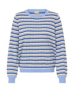 Fransa Свитер 'FRCaia Pu 3' в цвете кобальтовый синий, светло-голубой