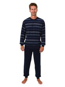 Пижама NORMANN Langarm Frottee Bündchen, темно-синий