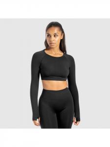 SMILODOX Топ с длинными рукавами Linnea черного цвета