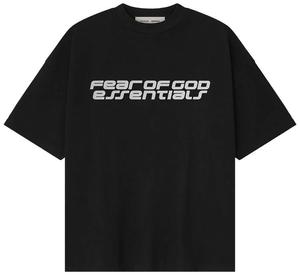 Футболка с коротким рукавом Fear of God Essentials 90-х годов, винтажная, черная