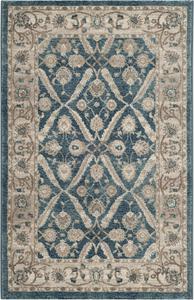 SAFAVIEH, 61 x 92 см, ковер для пола из коллекции Sofia — синий и бежевый, винтажный восточный дизайн с эффектом потертости, не линяет и прост в уходе, идеален для помещений с высокой проходимостью: прихожая, гостиная, спальня