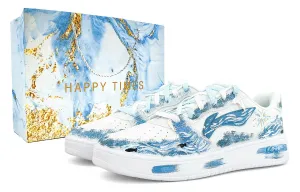 Кроссовки для скейтбординга мужские low top с амортизацией, устойчивые к истиранию и скольжению LINING, белый