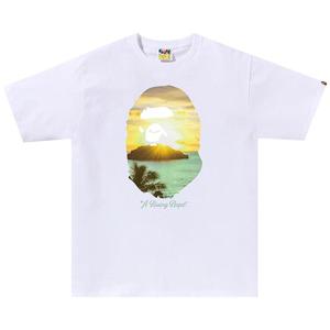 Футболка BAPE A Rising Bape Photo Tee, White