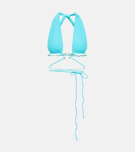 Верх бикини с пирсингом Same, Aqua