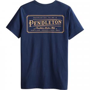 Мужская футболка с винтажным логотипом. Pendleton, Navy/Gold