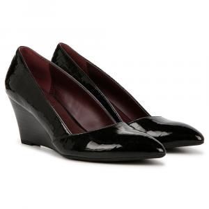 Туфли на танкетке Frankie wedge pump Franco Sarto, black croco faux leather