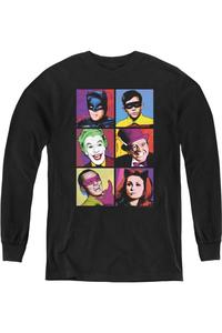 Футболка с длинным рукавом для детей Batman Classic TV Pop Cast Gildan, черный