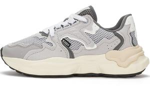 Антискользящие и износостойкие дышащие низкие кроссовки для бега Unisex Gray Kappa, Спокойный серый/Холодный серый