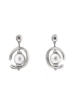 Серьги из стерлингового серебра с культивированным жемчугом Unode50, silver