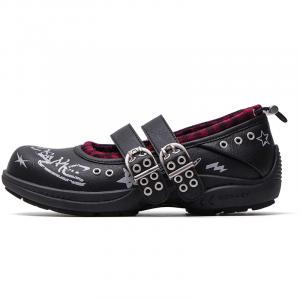 Mule Donkey Туфли Мэри Джейн на плоской подошве, женские, состаренные, черные