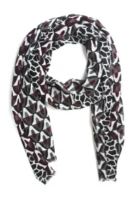 COLLEZIONE ALESSANDRO модный шарф "Findus" с геометрическими фигурами и нежным леопардовым принтом, красный