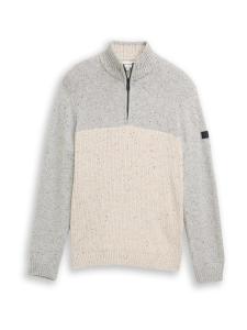Свитер TOM TAILOR, серо-бежевый/светло-серый