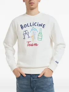 Вышитый свитер с круглым вырезом Mc2 Saint Barth, белый