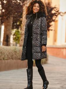 Леопардовая стеганая куртка Sosandar