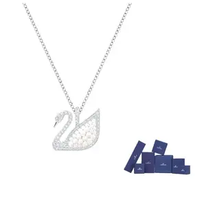 Swarovski Родированное колье Swan Women's White Gold