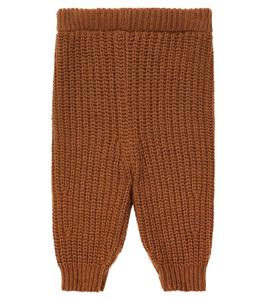 Детские спортивные штаны в рубчик The New Society, коричневый